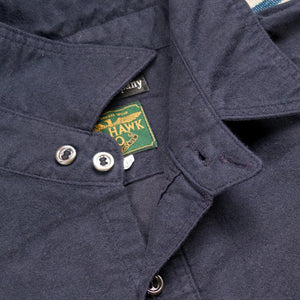 Dalees Co 1950s Beak Flap Flannel Work Shirt Navy detail beak flap closure