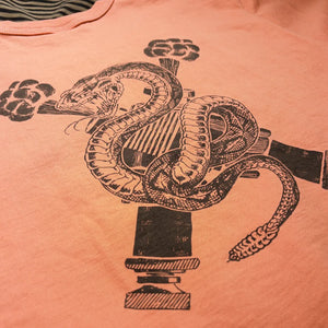Deluxeware SDTS2601 10oz I Love Speed Loopwheeled TShirt Salmon Pink close up backprint