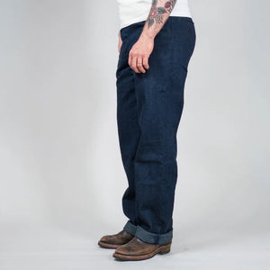 Deluxeware 946A 11oz Painter Denim MilSpec Trousers Indigo worn profile