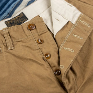 Deluxeware 1940s 946A Mil-Spec Chino Trousers Khaki Regular Straight