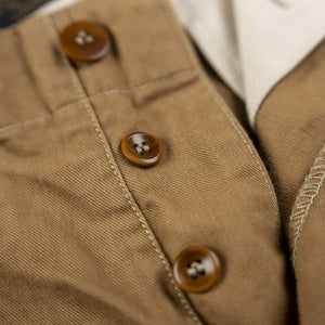 Deluxeware 1940s 946A Mil-Spec Chino Trousers Khaki Regular Straight