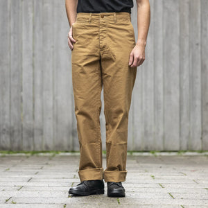 Deluxeware 1940s 946A Mil-Spec Chino Trousers Khaki Regular Straight