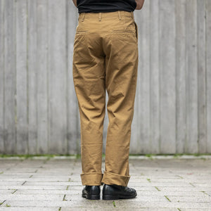 Deluxeware 1940s 946A Mil-Spec Chino Trousers Khaki Regular Straight