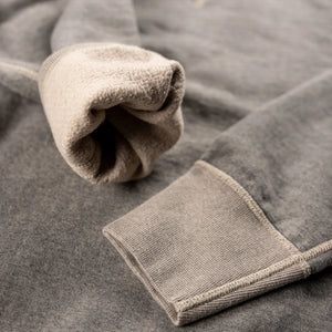 Deluxeware 20oz Loopwheeled Flat Seam Sweatshirt – Grey / Beige