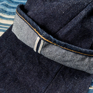 Deluxeware DX7022 22 ounce Heavyweight Selvedge Jeans Regular Straight close up selvedge id