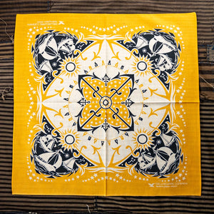 Deluxeware 1940s US Anchor One Ear Bandana Yellow