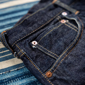 Deluxeware DX5015SF 15oz Rogue Denim Selvedge Jeans Regular Straight close up coin pocket