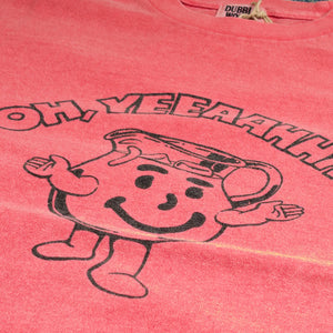 Dubble Works Oh Yeeaahhh Loopwheeled TShirt Pink detail print