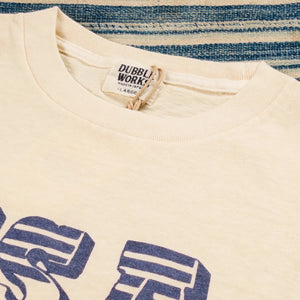 Dubble Works USA 70 Loopwheeled TShirt Cream detail crew neck