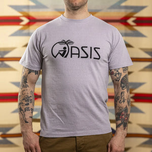 Dubble Works 5oz Oasis Loopwheeled TShirt Lavender worn front