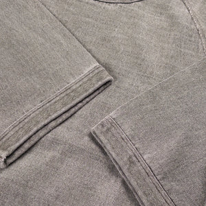 Dubble Works 9oz Heavy Weight Loopwheeled Raglan TShirt Pigment Dyed Sumikuro Black detail cuffs