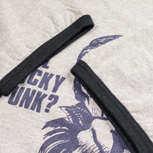 Dubble Works Loopwheeled Ringer Tee Feel Heather Grey Black detail cuffs