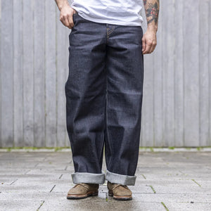 Edwin 13oz Kaihara Rainbow Selvedge Jeans Sanforized Wide Straight worn front