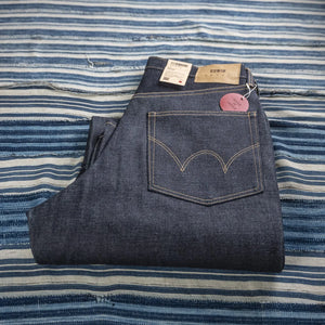 Edwin 13oz Kaihara Rainbow Selvedge Jeans Sanforized Wide Straight folded