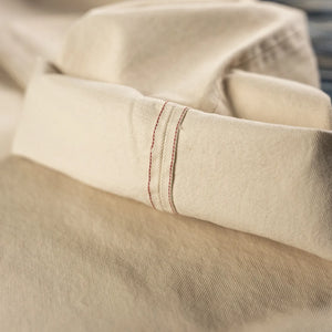 Edwin 14oz Natural Selvedge Jeans Damage Used Wide Straight Detail Selvedge