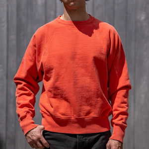 Edwin Heavyweight Raglan Crewneck Sweatshirt – Aged Red