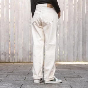 Edwin W Janis 14oz Kurabo Selvedge Women Jeans Natural Regular Straight worn backside