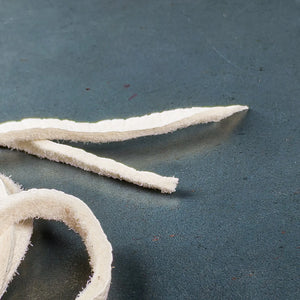 First Arrows Deerskin Leather Cord White close up finish