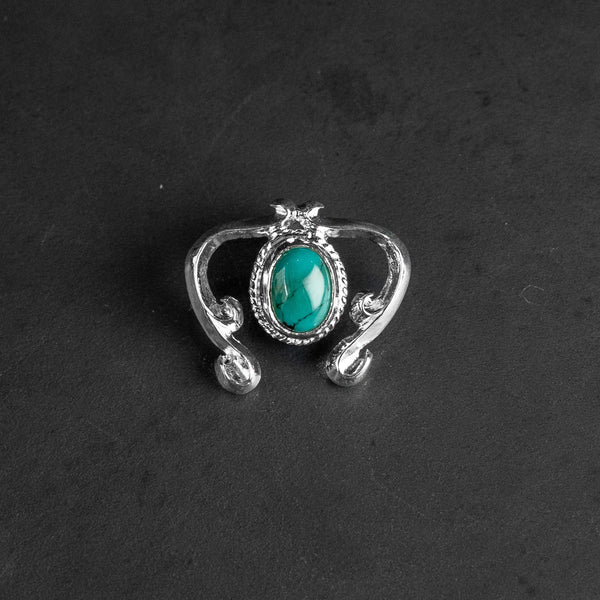 First Arrow’s Turquoise Najya Top Pendant – 950 Silver / P-461 (S)