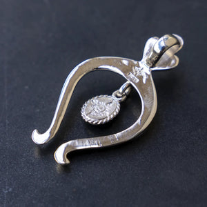 First Arrows Turquoise Najya Large Pendant 950 Silver P-614 backside