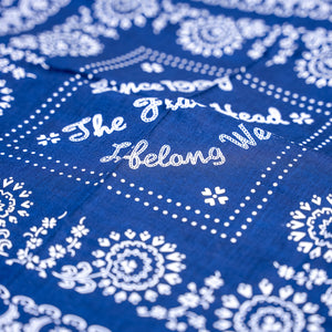 The Flat Head Paisley Bandana – Navy