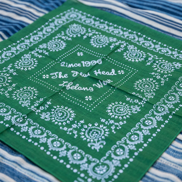 The Flat Head Paisley Bandana – Green