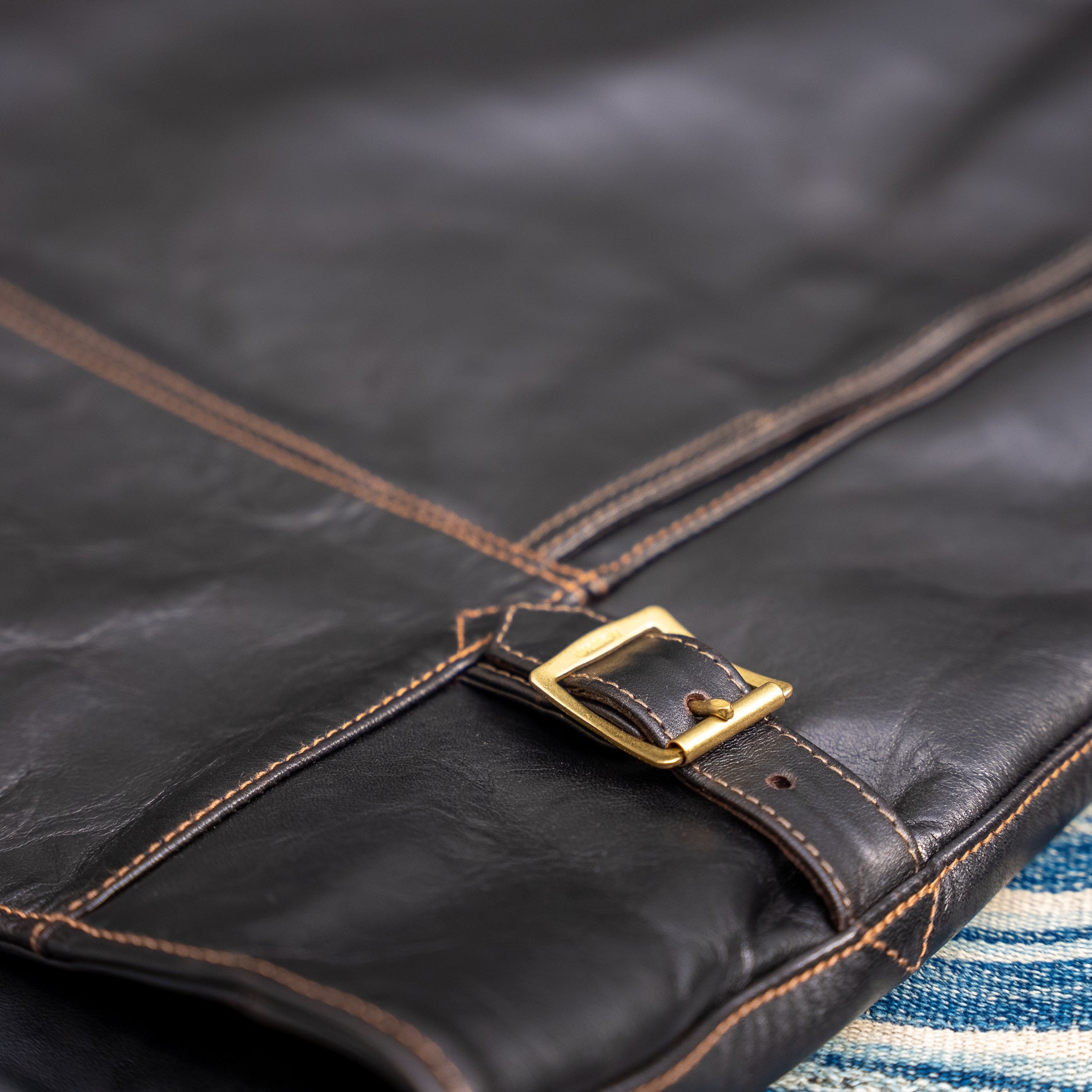 Pocket leather jacket