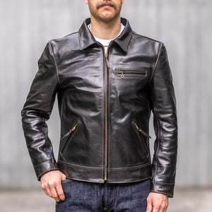 The Flat Head ‘Single Rider's’ Horsehide Leather Jacket – Black