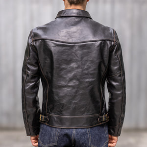 The Flat Head ‘Single Rider's’ Horsehide Leather Jacket – Black