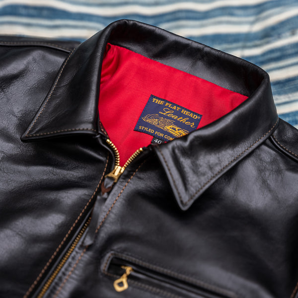 The Flat Head ‘Single Rider's’ Horsehide Leather Jacket – Black