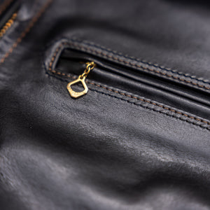 The Flat Head ‘Single Rider's’ Horsehide Leather Jacket – Black