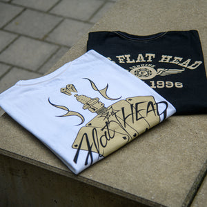 The Flat Head ‘Aces High’ 9,3oz Loopwheeled Longsleeve – White