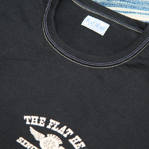 The Flat Head ‘Flying Wheel’ 9,3oz Loopwheeled Longsleeve – Black