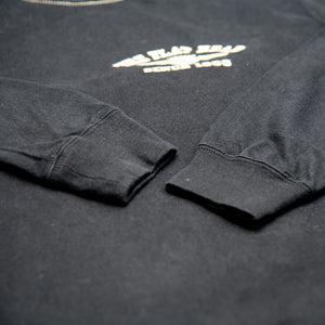 The Flat Head ‘Flying Wheel’ 9,3oz Loopwheeled Longsleeve – Black