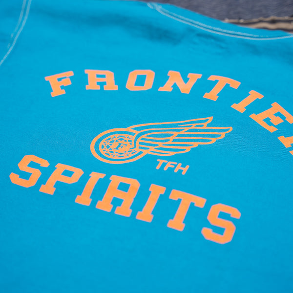 The Flat Head “Frontier Spirits” 9,3oz Loopwheeled Long Sleeve – Turquoise