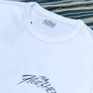 The Flat Head ‘Aces High’ 9,3oz Loopwheeled Longsleeve – White