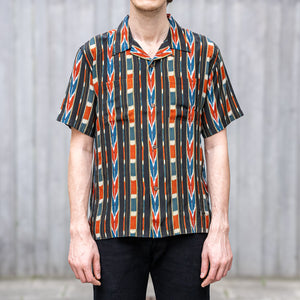 The Flat Head ‘Native Border’ 4oz Rayon Summer Shirt – Black