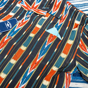 The Flat Head ‘Native Border’ 4oz Rayon Summer Shirt – Black