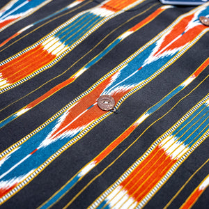 The Flat Head ‘Native Border’ 4oz Rayon Summer Shirt – Black