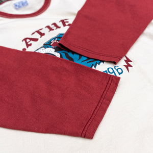 The Flat Head ‘Tiger’ 9,7oz Loopwheeled Raglan Longsleeve – Ivory / Light Red