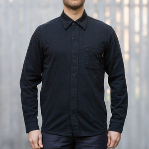 The Flat Head THC 9,7oz Loopwheeled Tailored Shirt – Black