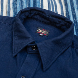 The Flat Head THC 9,7oz Loopwheeled Tailored Shirt – Navy