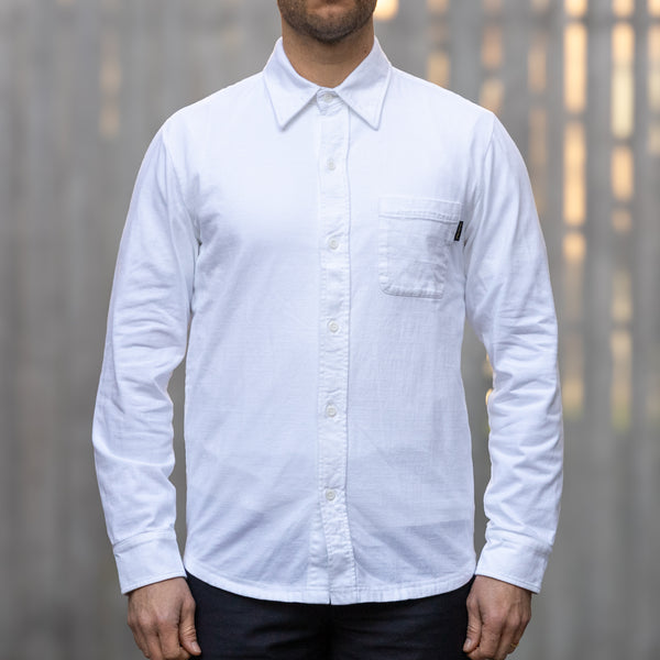 The Flat Head THC 9,7oz Loopwheeled Tailored Shirt – White