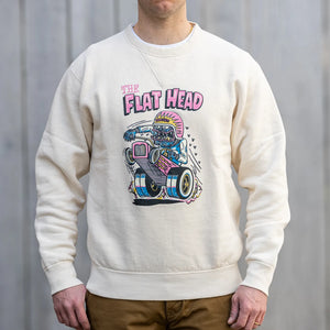 The Flat Head ‘Kamikaze’ 12oz Loopwheeled Sweatshirt – Ivory