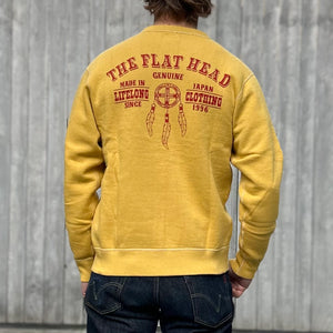 The Flat Head ‘Lifelong Clothing’ 12oz Loopwheeled Sweatshirt – Mustard