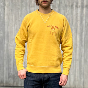 The Flat Head ‘Lifelong Clothing’ 12oz Loopwheeled Sweatshirt – Mustard