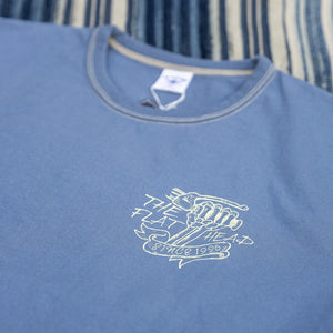 The Flat Head ‘Chopper’ 9.7oz Loopwheeled T-Shirt – Sky Blue