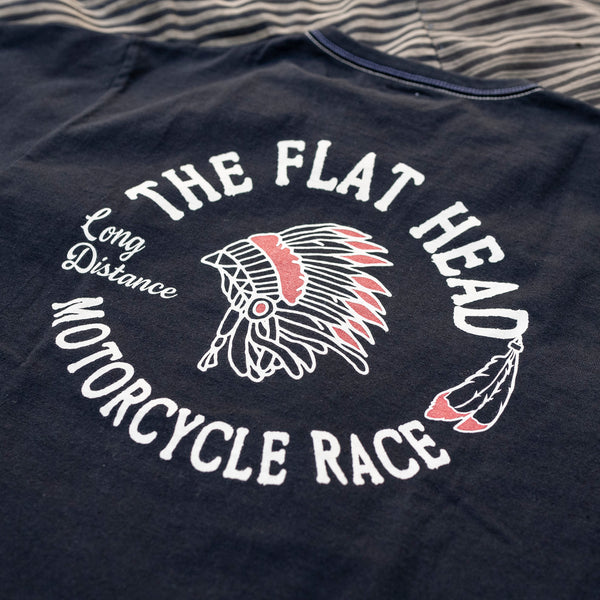 The Flat Head ‘War Bonnet’ 9,7oz Loopwheeled T-Shirt – Black