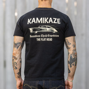 The Flat Head ‘Kamikaze’ 9,7oz Loopwheeled T-Shirt – Black