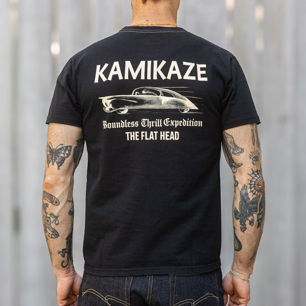 The Flat Head ‘Kamikaze’ 9,7oz Loopwheeled T-Shirt – Black